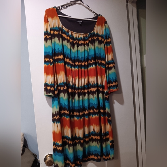 Glamour Multicolor Long Sleeve Dress - Picture 1 of 3